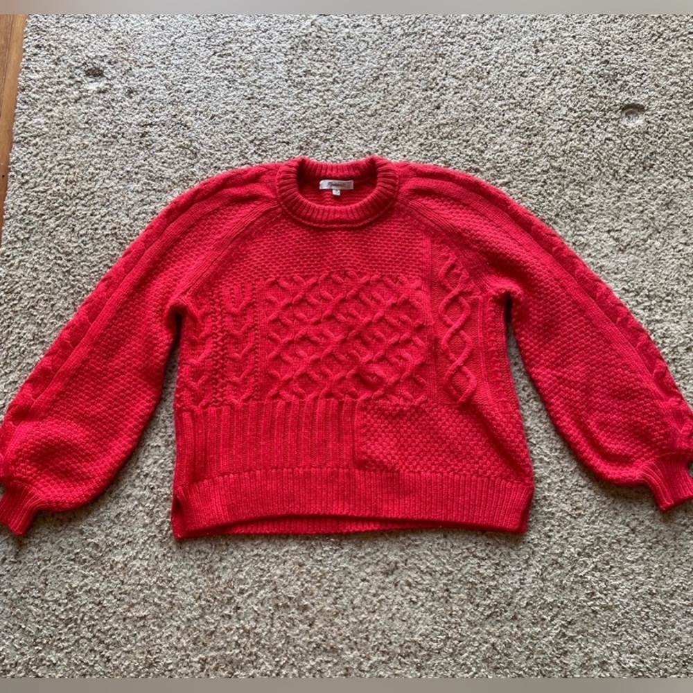 Madewell merino wool blend crop sweater size XS (fits larger too)